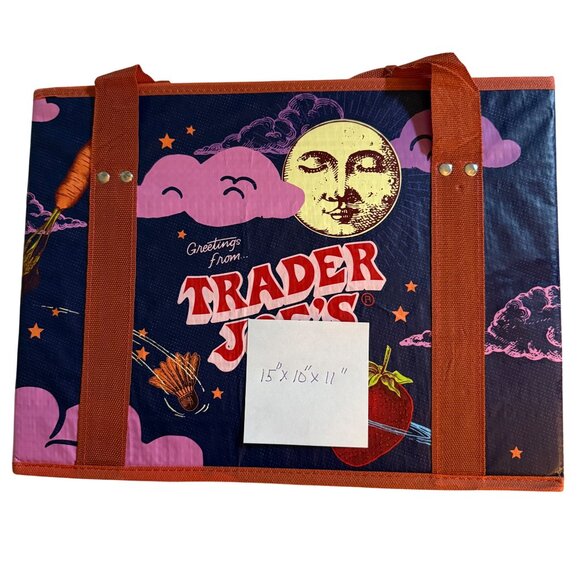NWT Trader Joe’s stand-Up Collapsible Reusable Hard Side Sturdy Grocery Bag-B - Picture 6 of 6